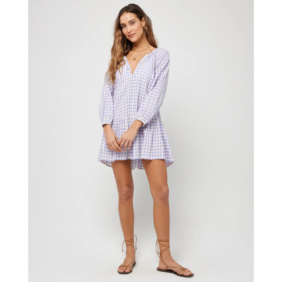 NWT - L*Space (by REVOLVE) Vida Dress in Park Slope Gingham SMALL MSRP: $139 - Picture 4 of 6